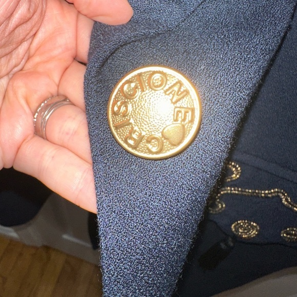 Criscione Blue Blazer with Gold Details and Tassels - Plus L - Picture 7 of 10